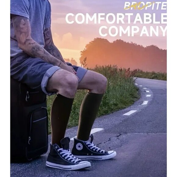 Compression Socks Leg Support Unisex Open Toe Knee Stockings Long Sleeves - Picture 5 of 8